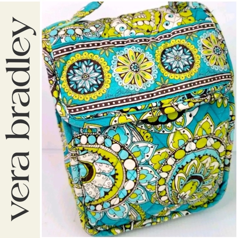 Vera Bradley Insulated Lunch Tote Bag Retired Pattern Peacock Floral Quilted Bag